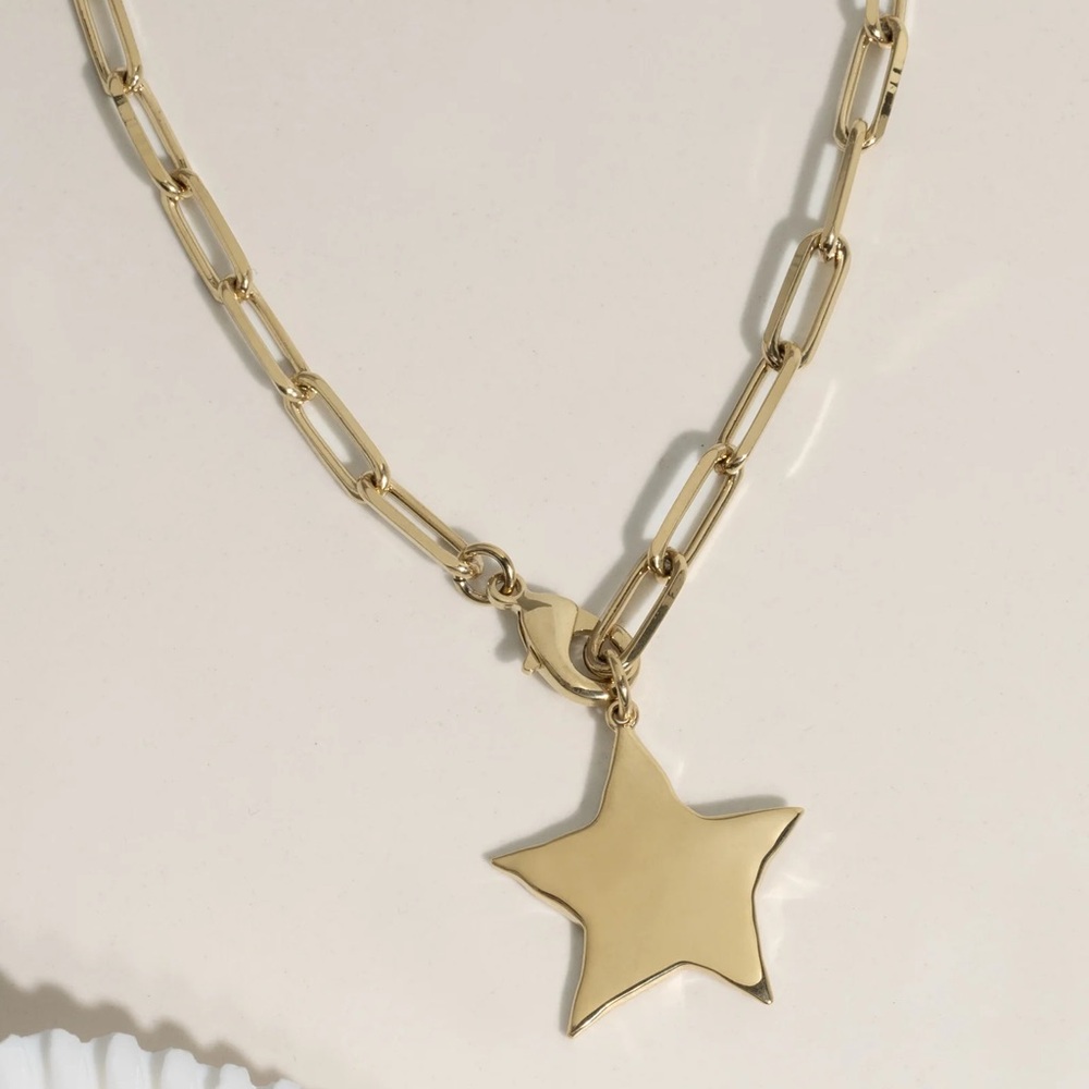 Gold Star Pendant Chain Necklace - Women Jewelry